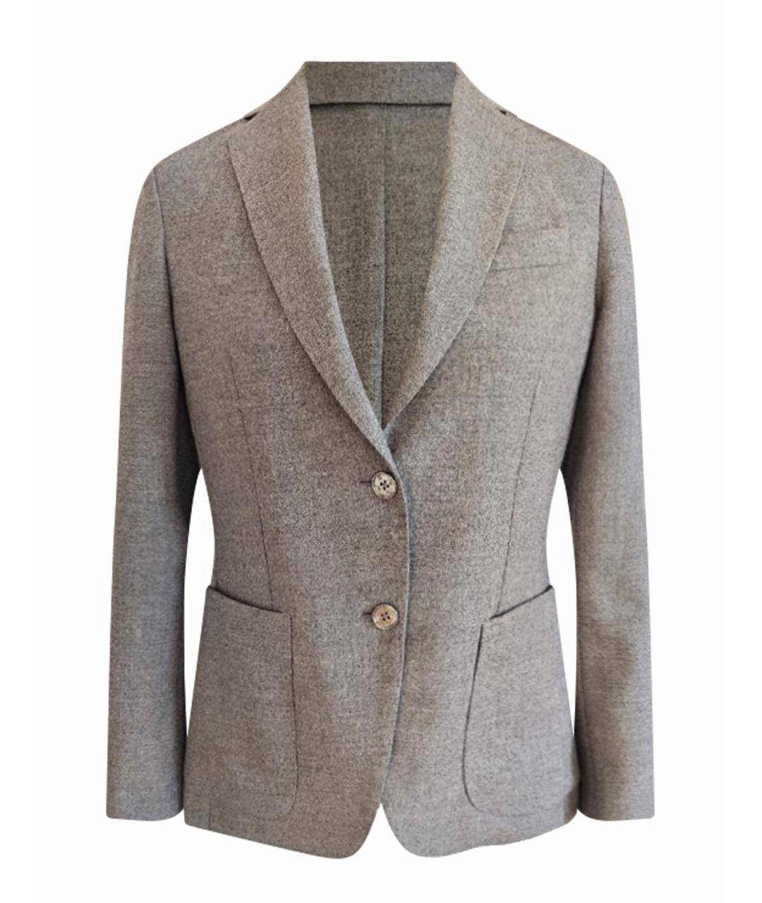 FAY Серый шерстяной жакет/пиджак, фото 1