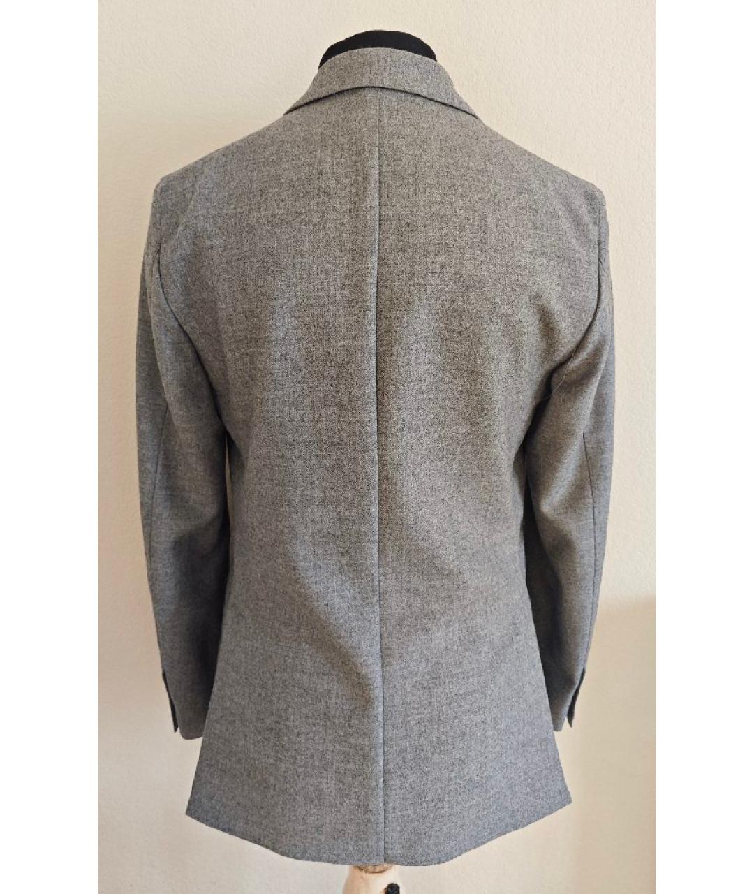 FAY Серый шерстяной жакет/пиджак, фото 2