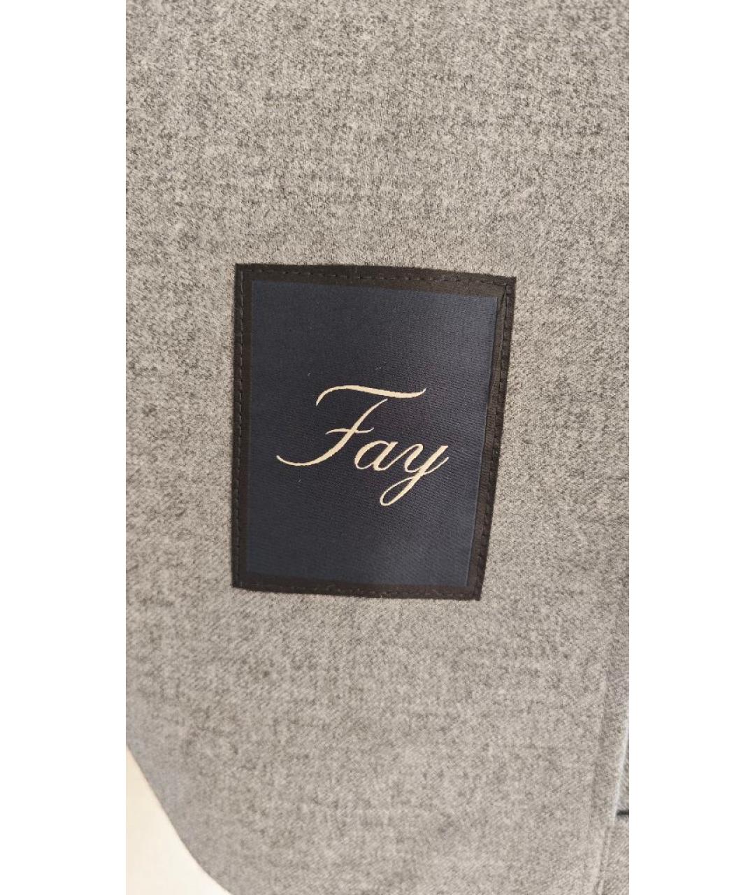 FAY Серый шерстяной жакет/пиджак, фото 3