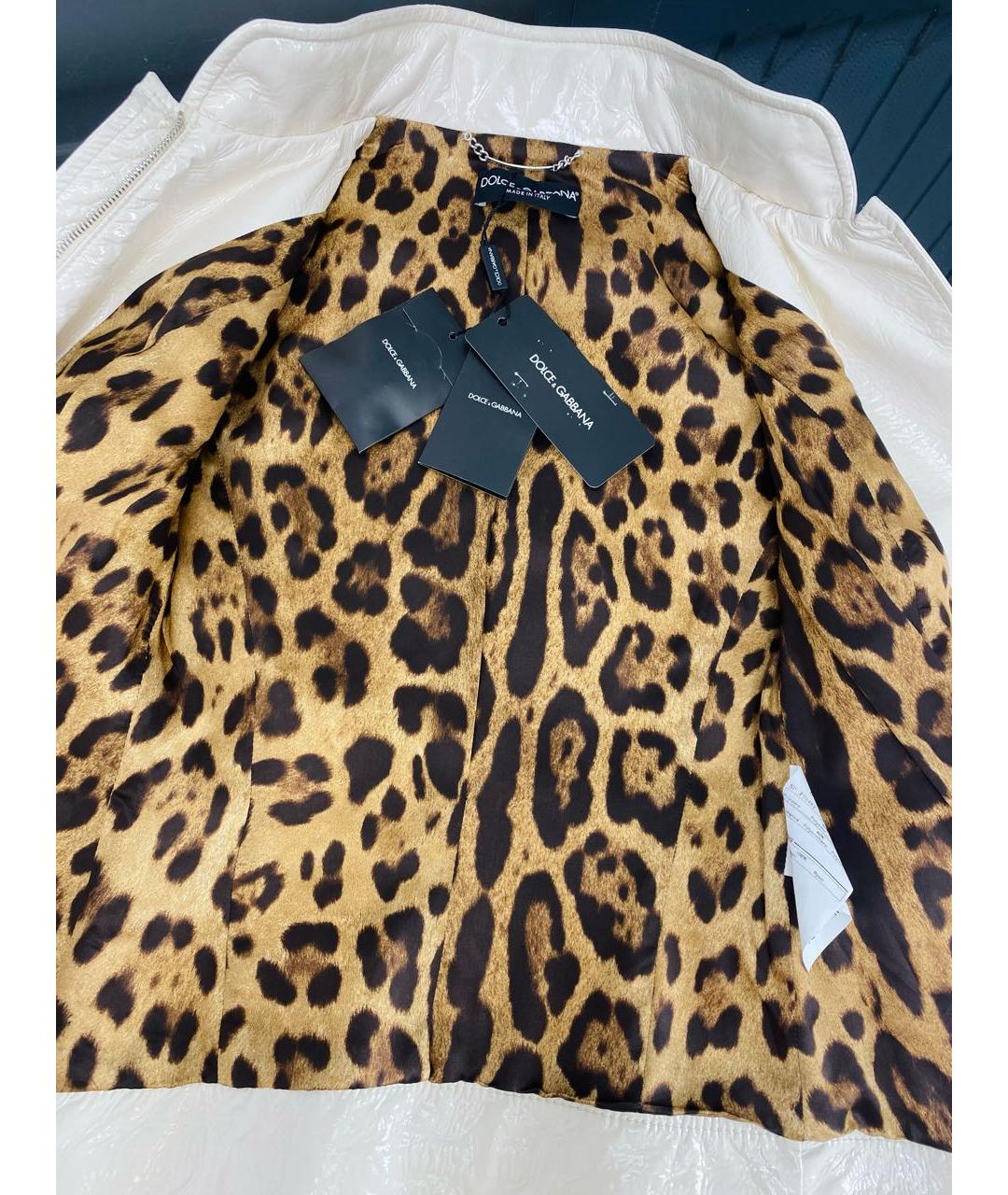 DOLCE&GABBANA Белая полиэстеровая куртка, фото 3