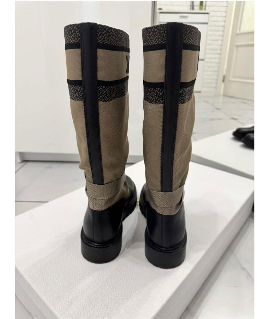 CHRISTIAN DIOR Бежевые сапоги, фото 3