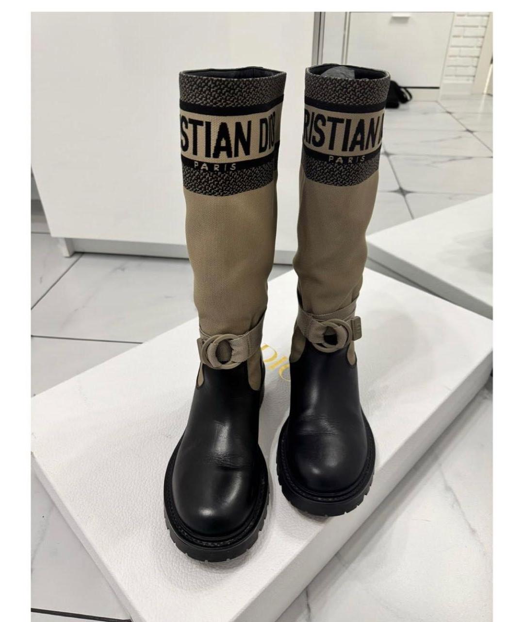 CHRISTIAN DIOR Бежевые сапоги, фото 2