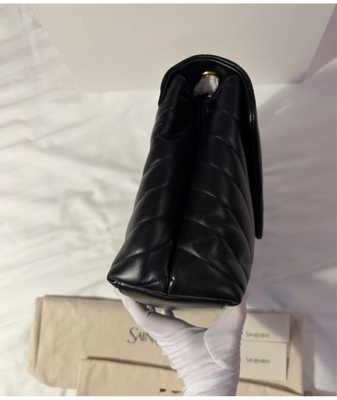 SAINT LAURENT Черная кожаная сумка через плечо, фото 7