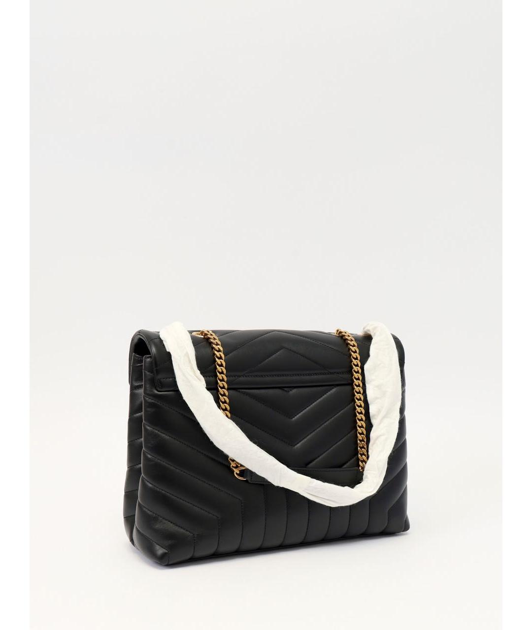 SAINT LAURENT Черная кожаная сумка через плечо, фото 3