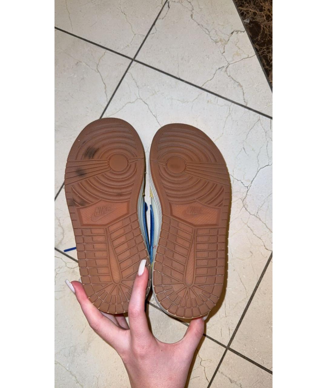 JORDAN Желтые замшевые кроссовки, фото 5