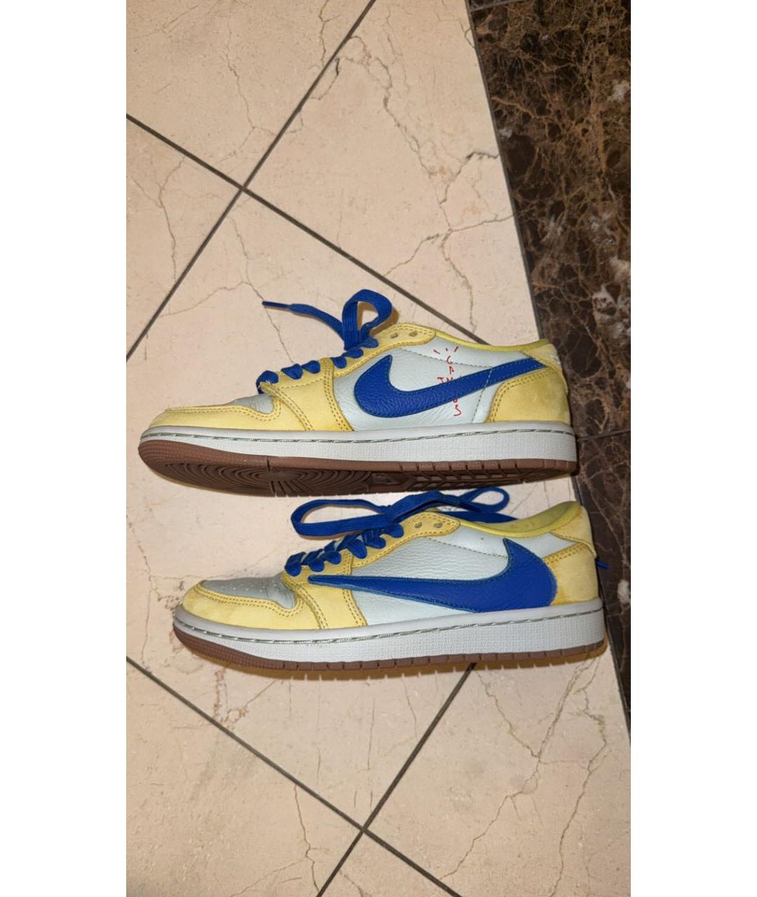 JORDAN Желтые замшевые кроссовки, фото 6