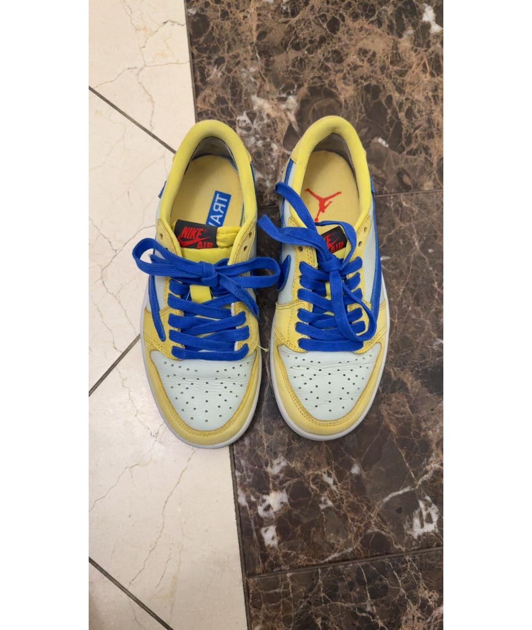 JORDAN Желтые замшевые кроссовки, фото 2