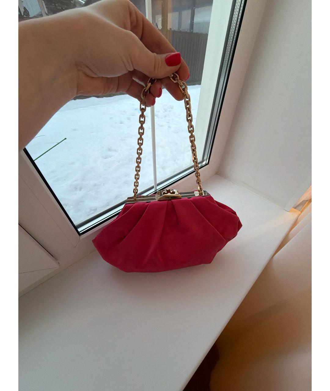 ESCADA Розовая тканевая сумка с короткими ручками, фото 6