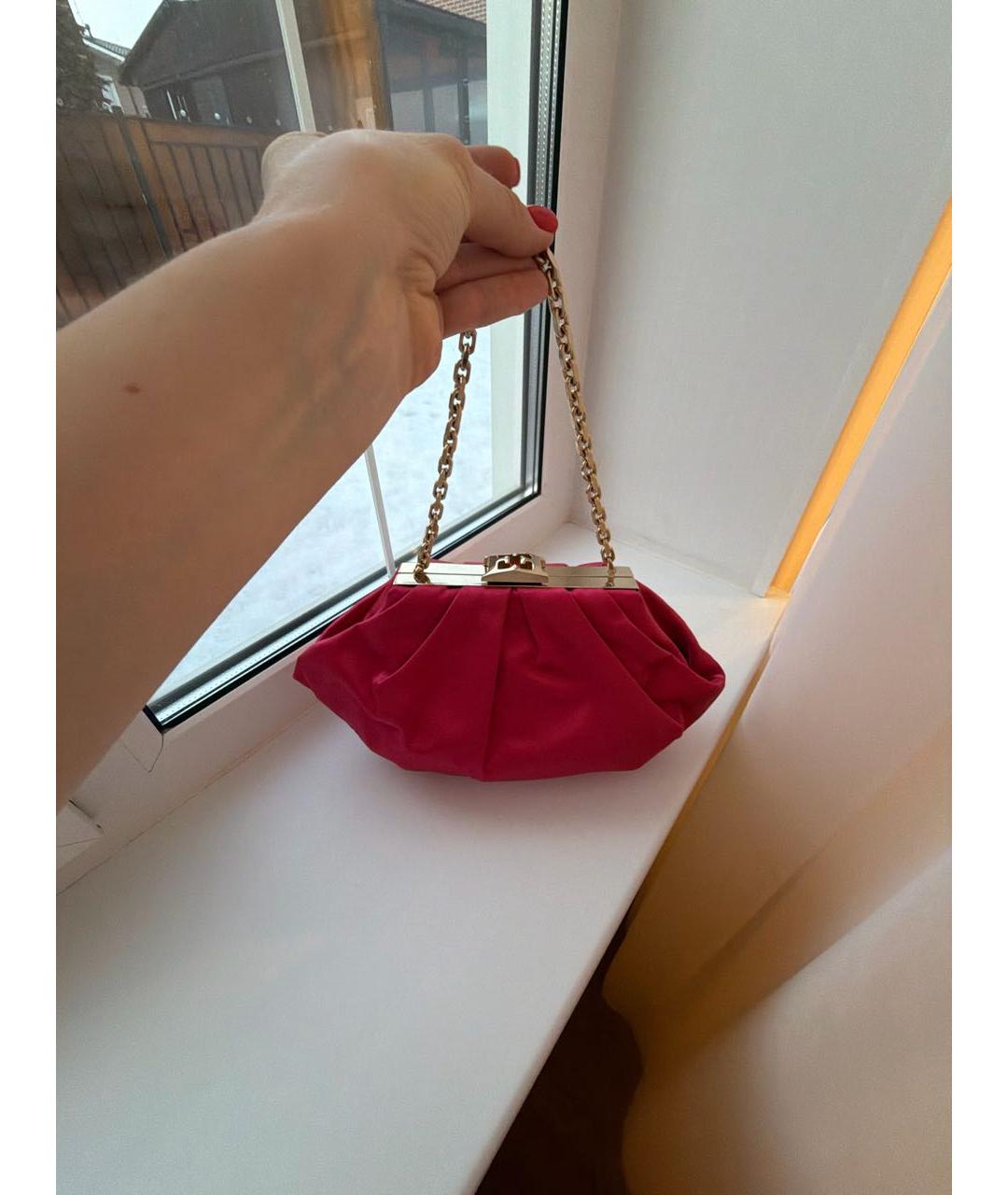 ESCADA Розовая тканевая сумка с короткими ручками, фото 3