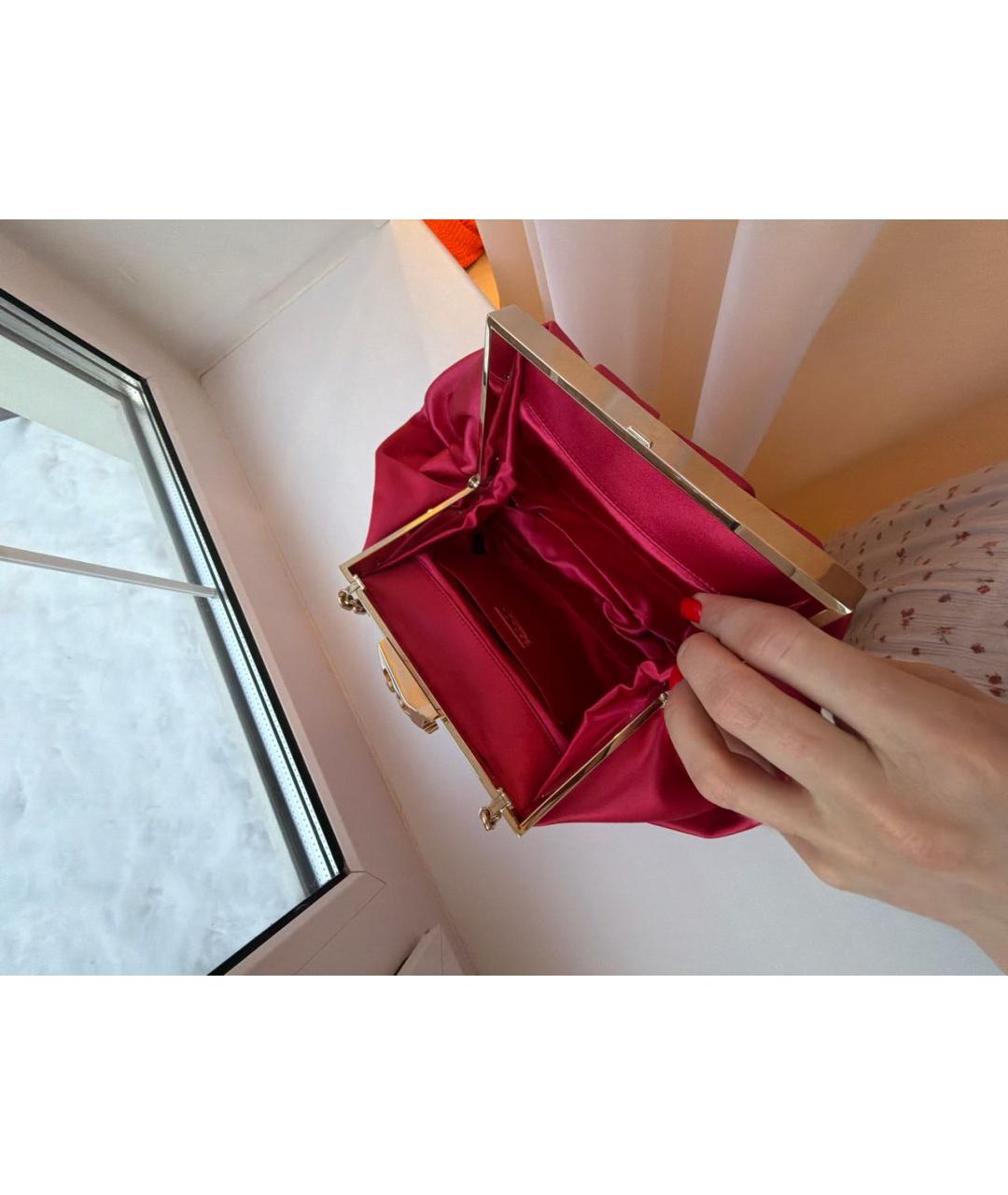 ESCADA Розовая тканевая сумка с короткими ручками, фото 4