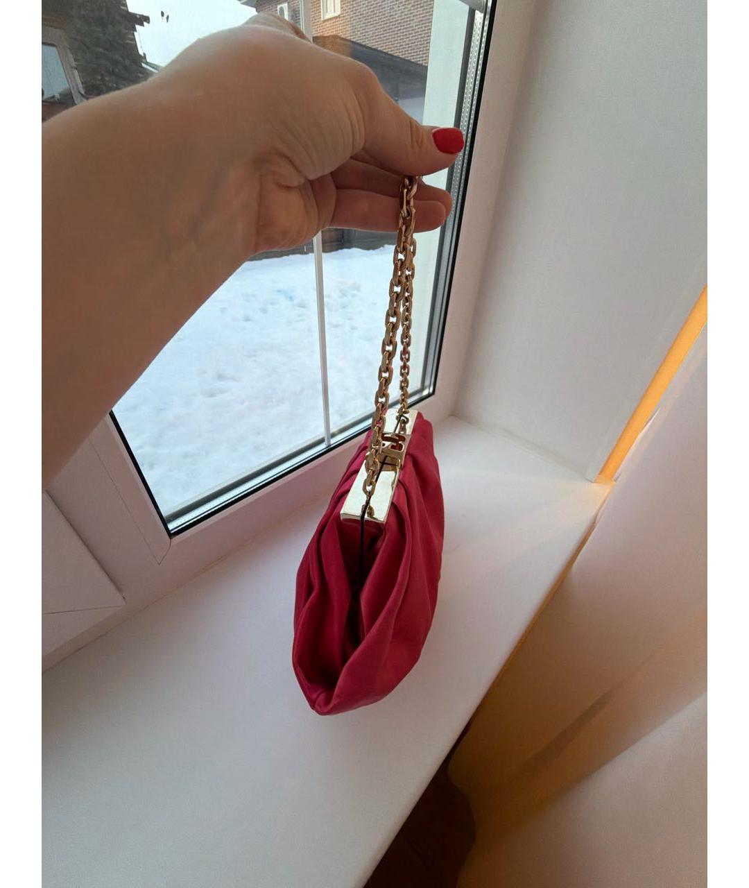 ESCADA Розовая тканевая сумка с короткими ручками, фото 2