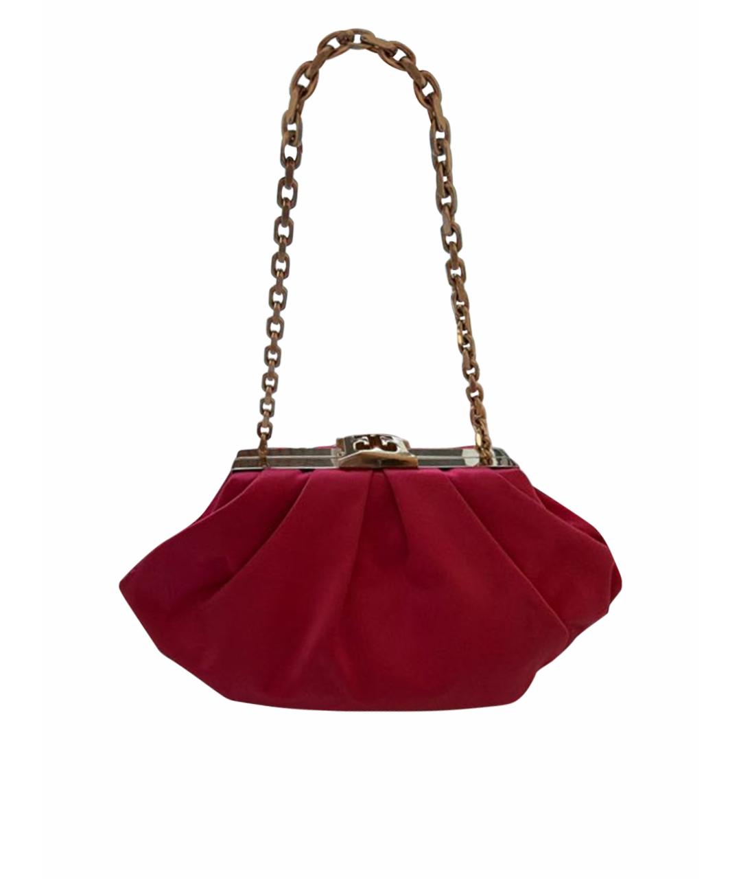 ESCADA Розовая тканевая сумка с короткими ручками, фото 1