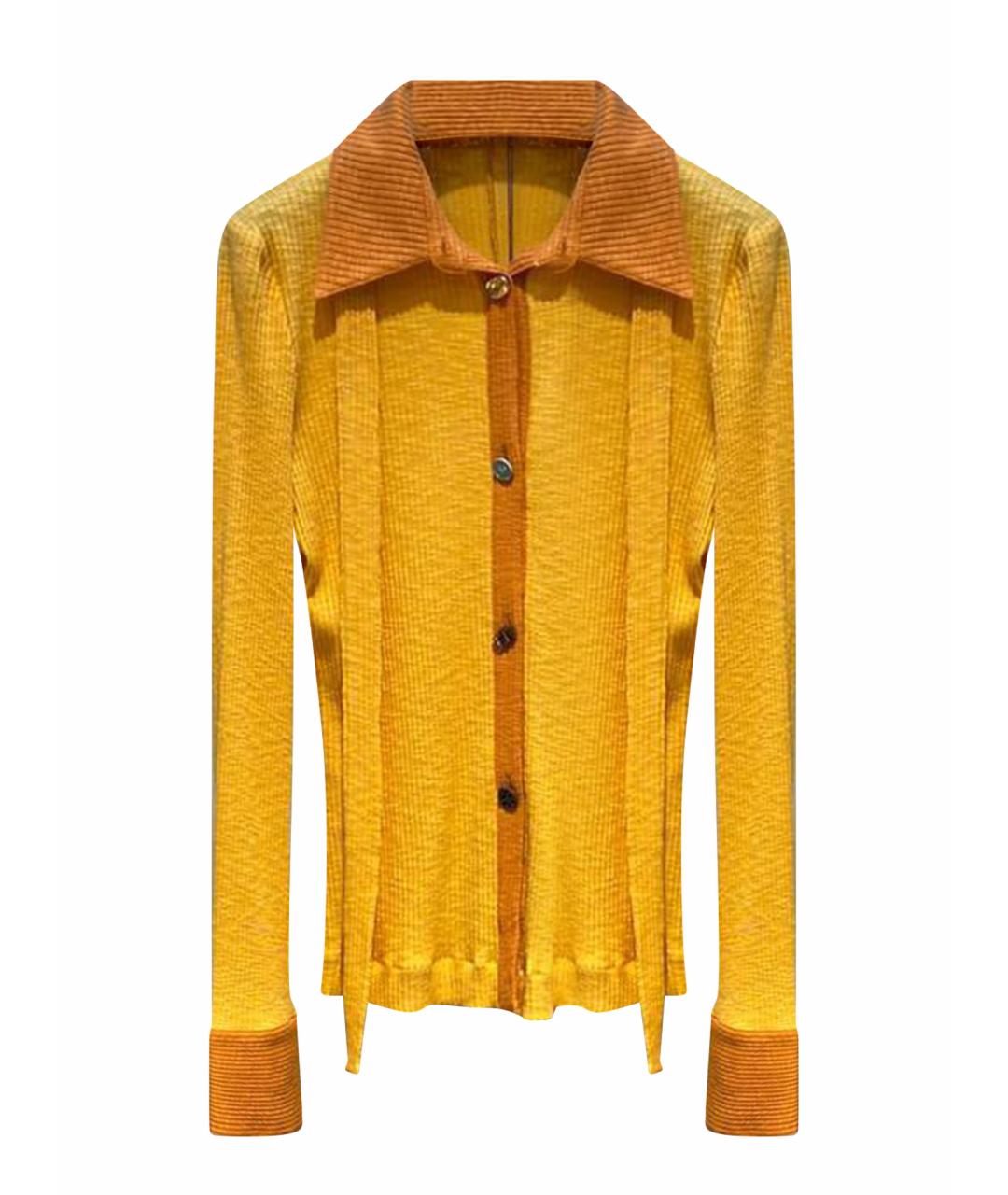 REJINA PYO Желтый шерстяной кардиган, фото 1