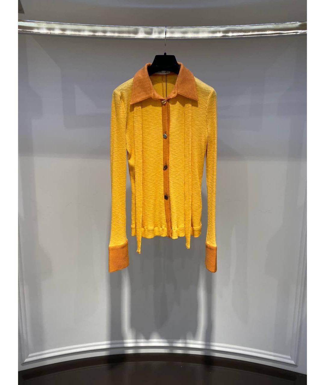 REJINA PYO Желтый шерстяной кардиган, фото 4