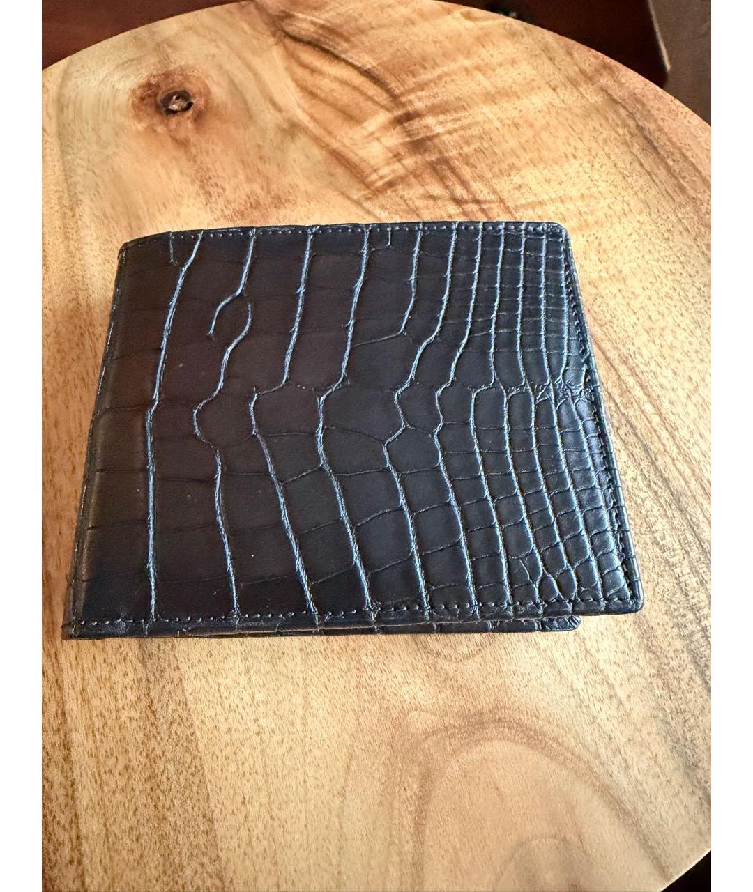 ZILLI Черный кошелек из экзотической кожи, фото 7