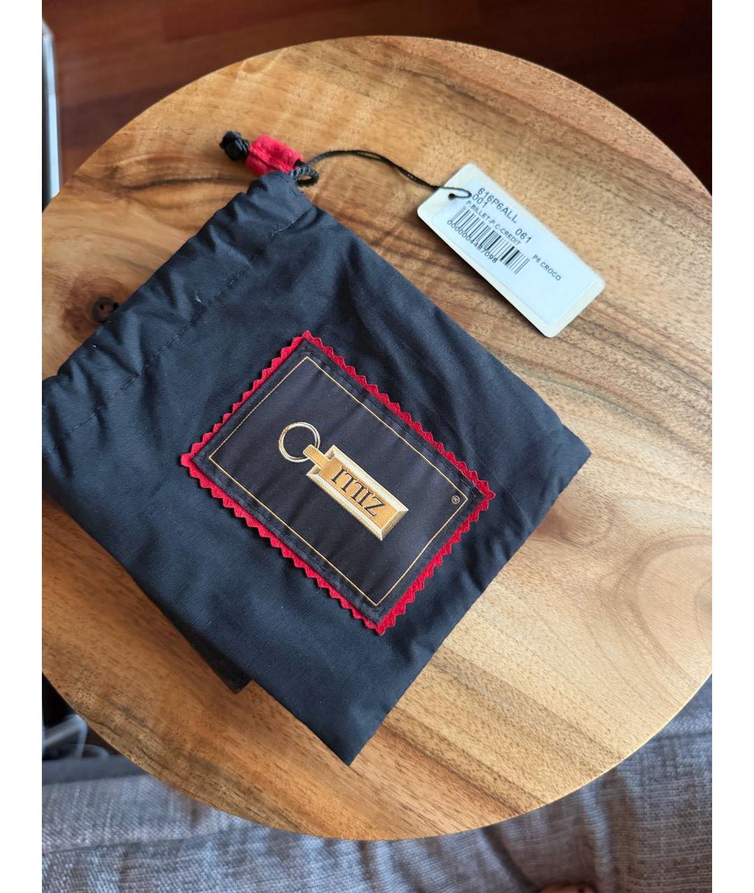 ZILLI Черный кошелек из экзотической кожи, фото 6