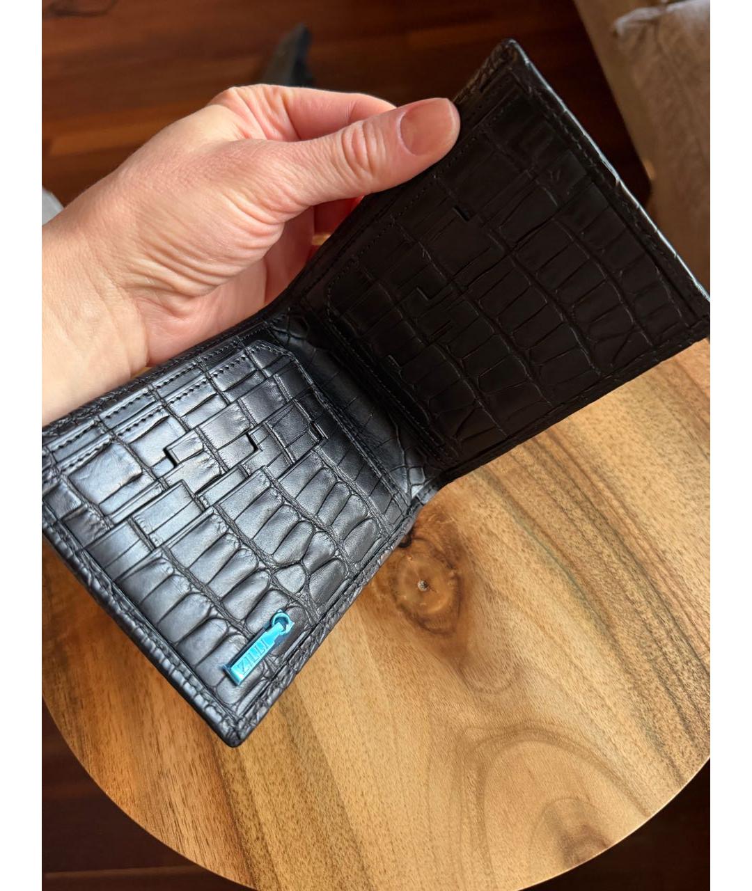 ZILLI Черный кошелек из экзотической кожи, фото 5