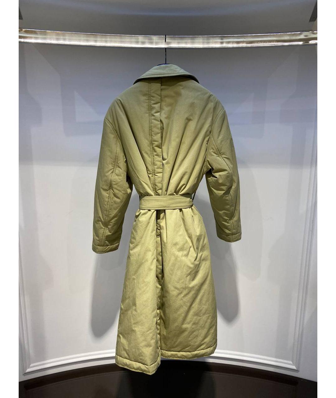 REJINA PYO Зеленые синтетическое пальто, фото 3