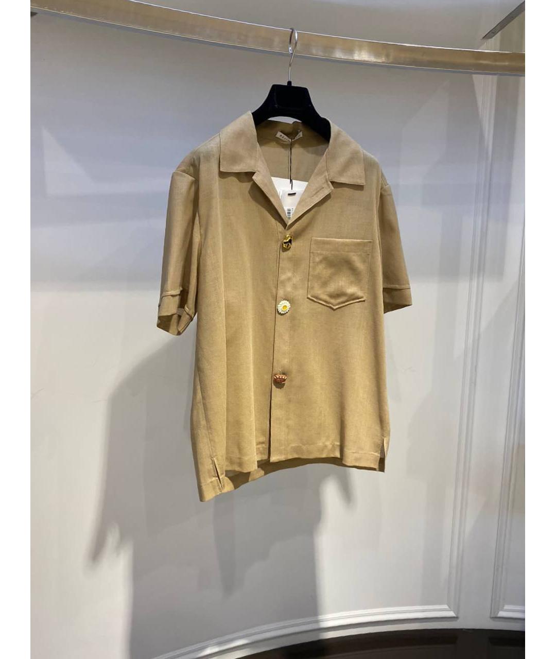 REJINA PYO Бежевая хлопковая блузы, фото 2