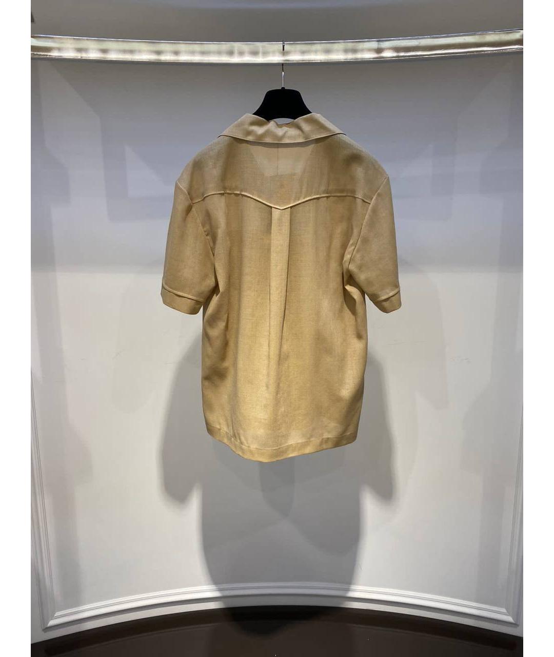 REJINA PYO Бежевая хлопковая блузы, фото 3