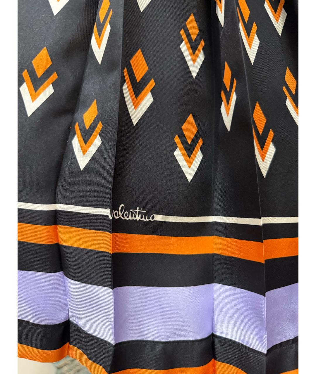 VALENTINO Мульти шелковая юбка миди, фото 5