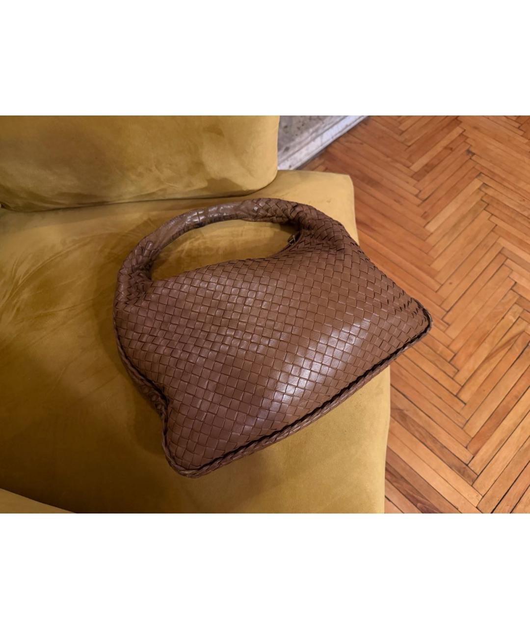 BOTTEGA VENETA Коричневая кожаная сумка тоут, фото 9