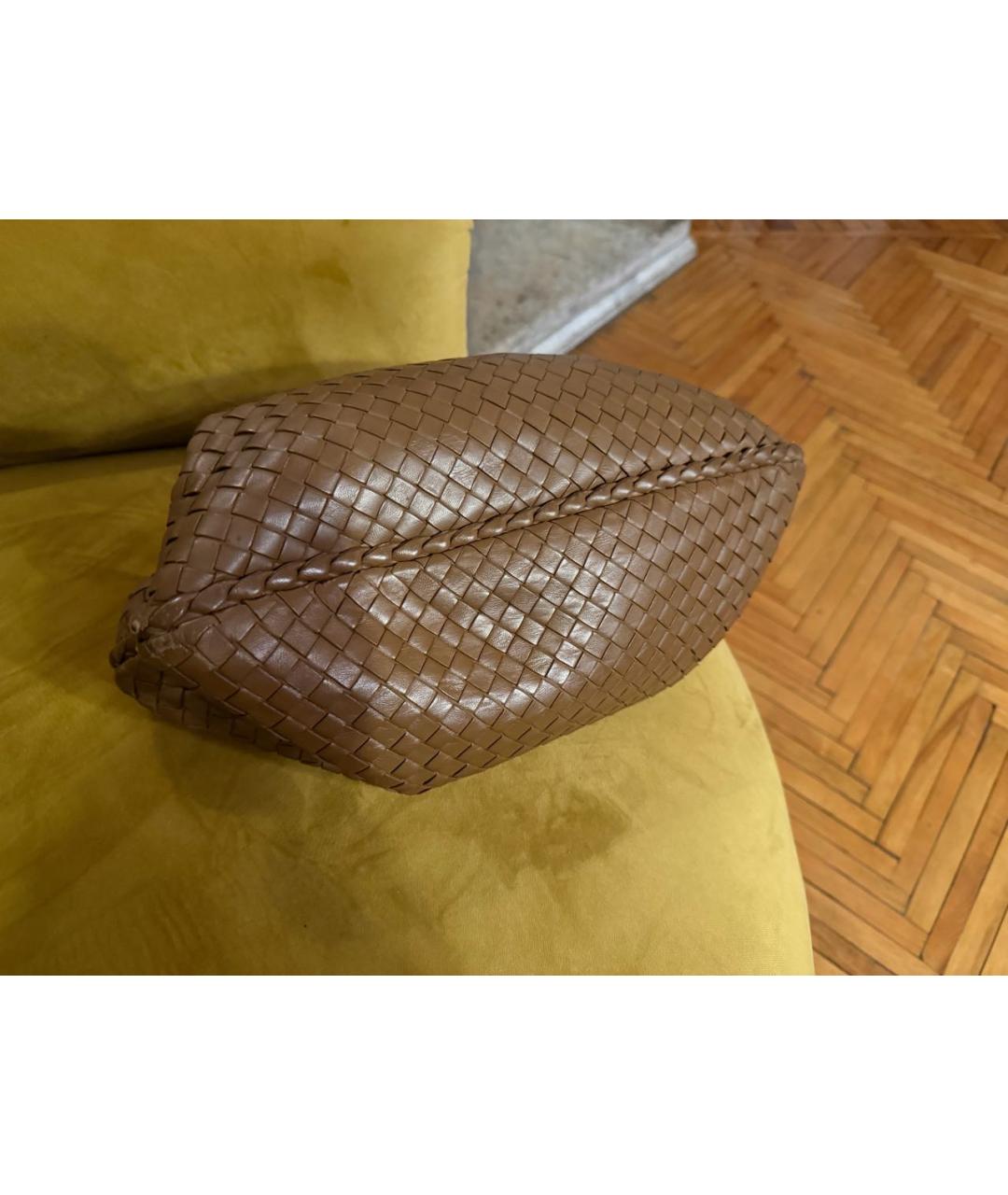 BOTTEGA VENETA Коричневая кожаная сумка тоут, фото 5