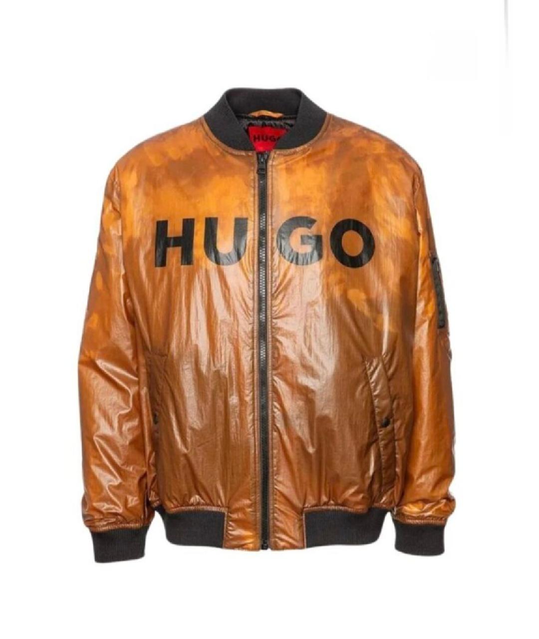 HUGO Горчичная полиамидовая куртка, фото 4