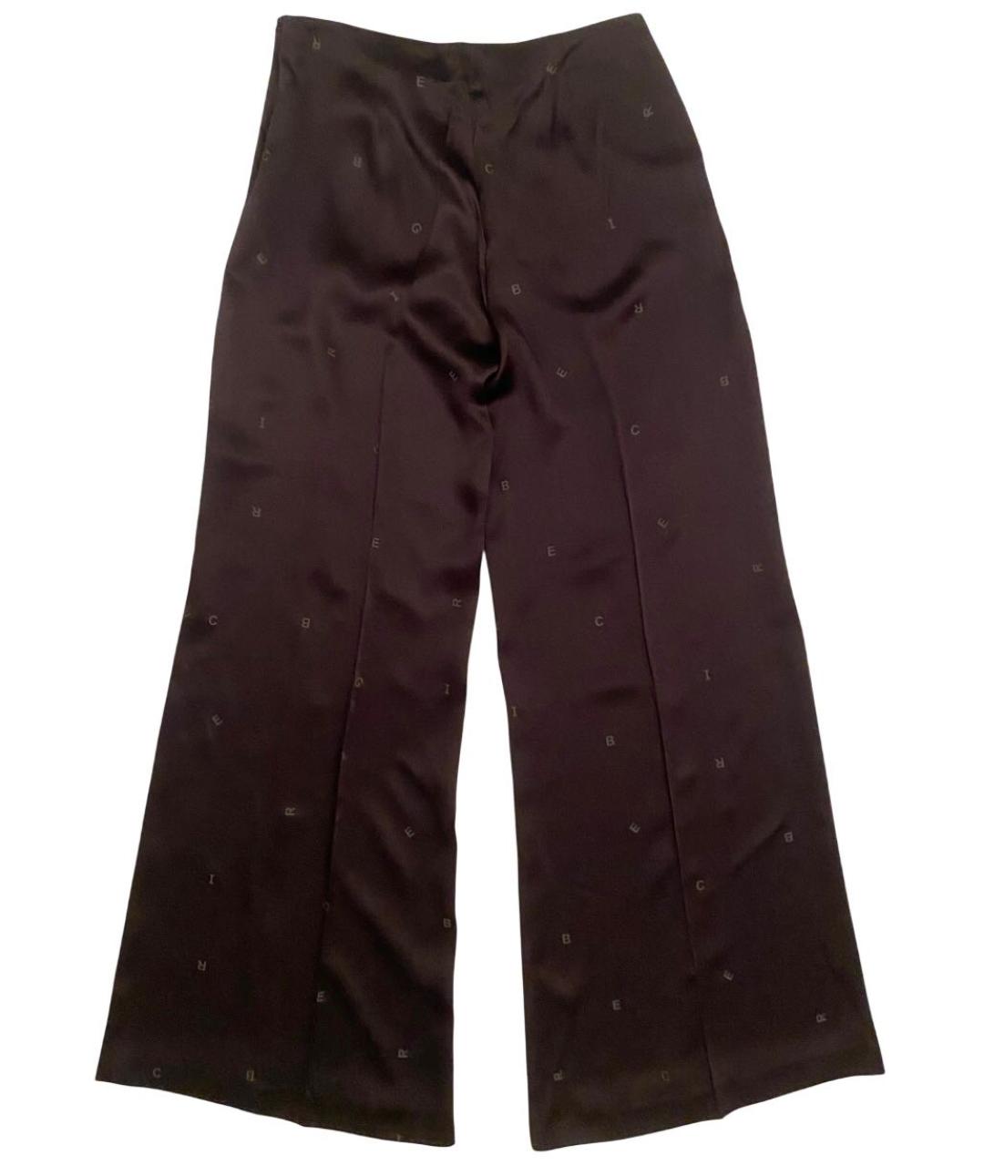 ICEBERG Черные шелковые брюки широкие, фото 2