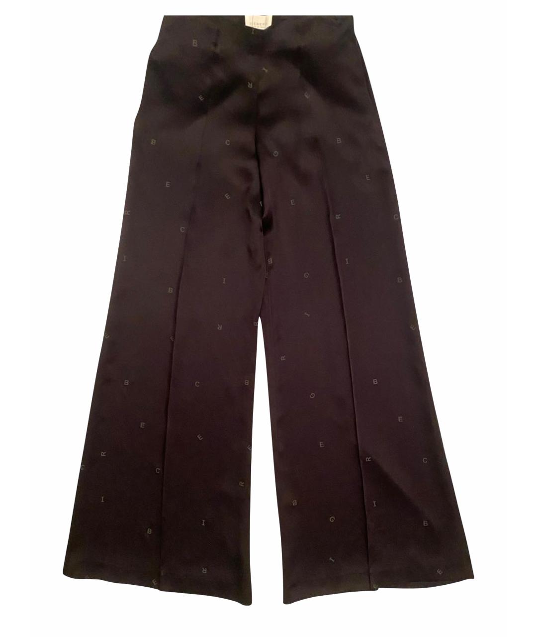 ICEBERG Черные шелковые брюки широкие, фото 1