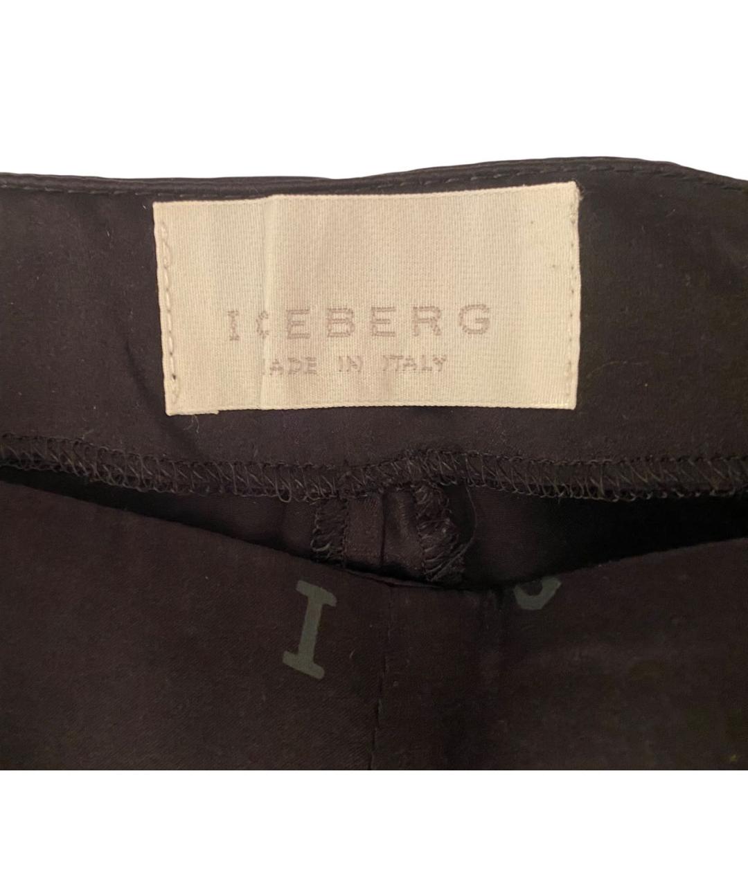 ICEBERG Черные шелковые брюки широкие, фото 5