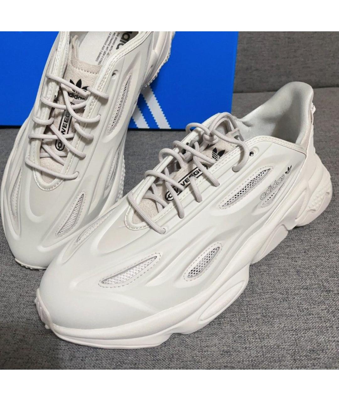 ADIDAS Бежевые кожаные низкие кроссовки / кеды, фото 2