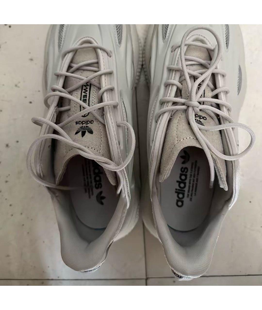 ADIDAS Бежевые кожаные низкие кроссовки / кеды, фото 3