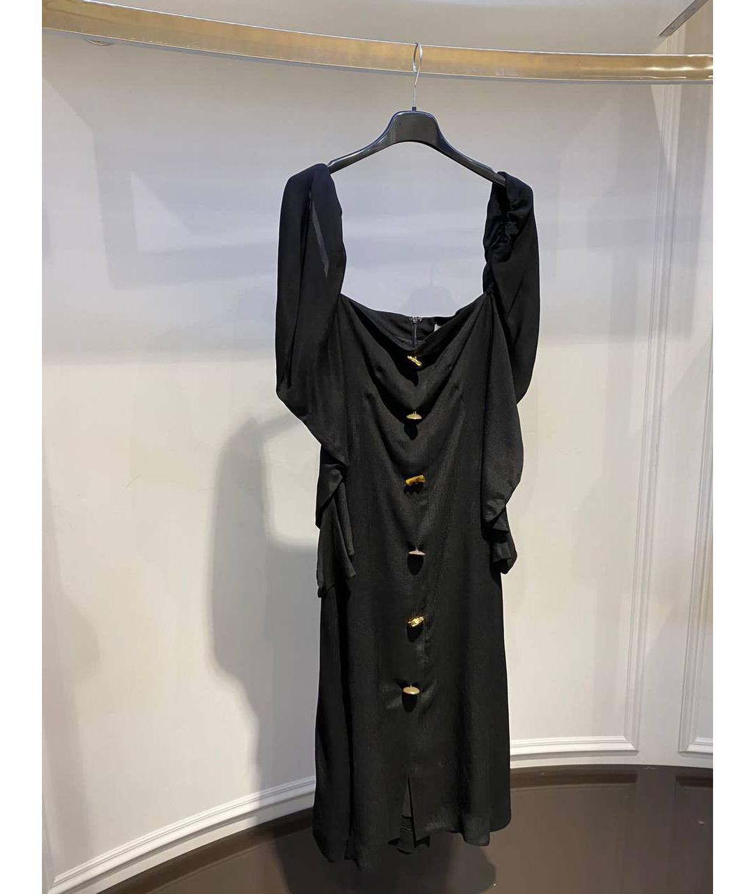 REJINA PYO Черное синтетическое повседневное платье, фото 2