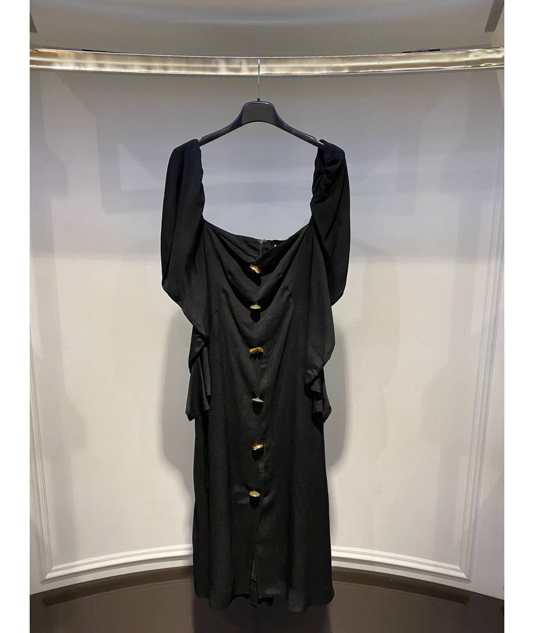 REJINA PYO Черное синтетическое повседневное платье, фото 4