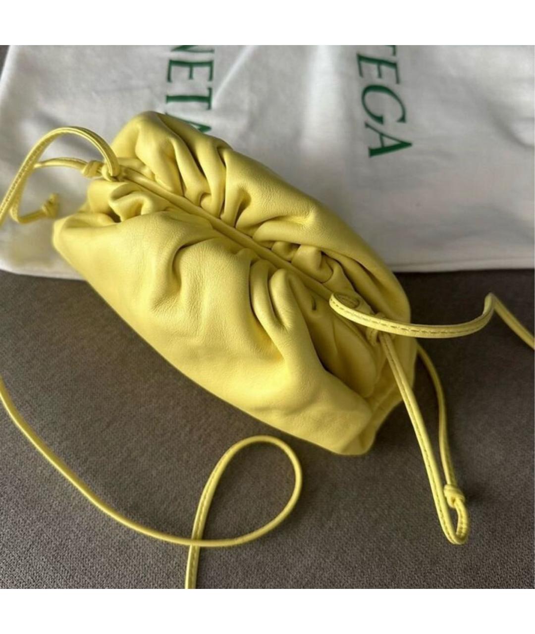 BOTTEGA VENETA Желтая кожаная сумка через плечо, фото 2
