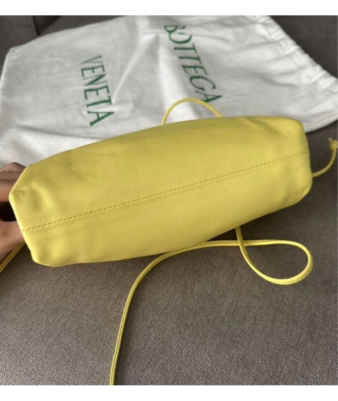 BOTTEGA VENETA Желтая кожаная сумка через плечо, фото 3