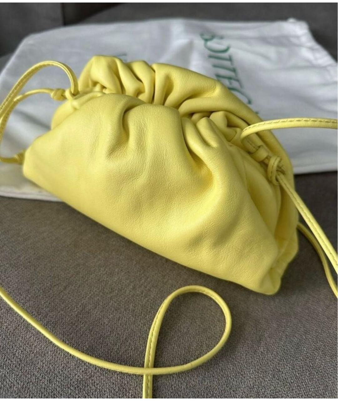 BOTTEGA VENETA Желтая кожаная сумка через плечо, фото 7