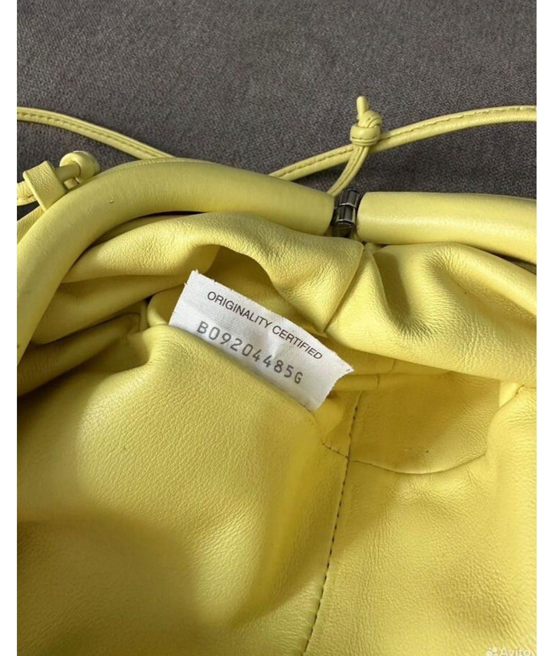 BOTTEGA VENETA Желтая кожаная сумка через плечо, фото 5