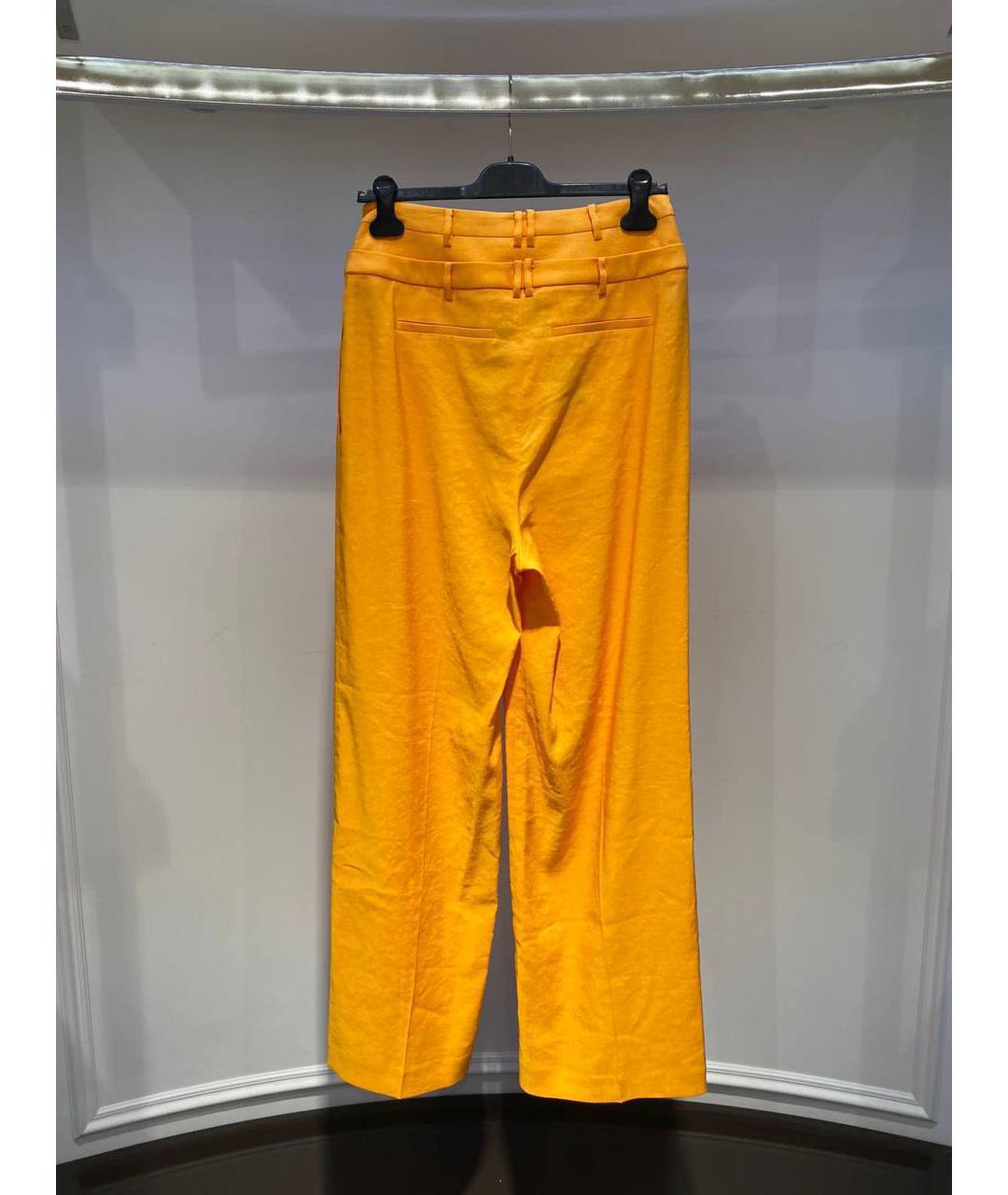 REJINA PYO Желтые хлопковые брюки широкие, фото 3