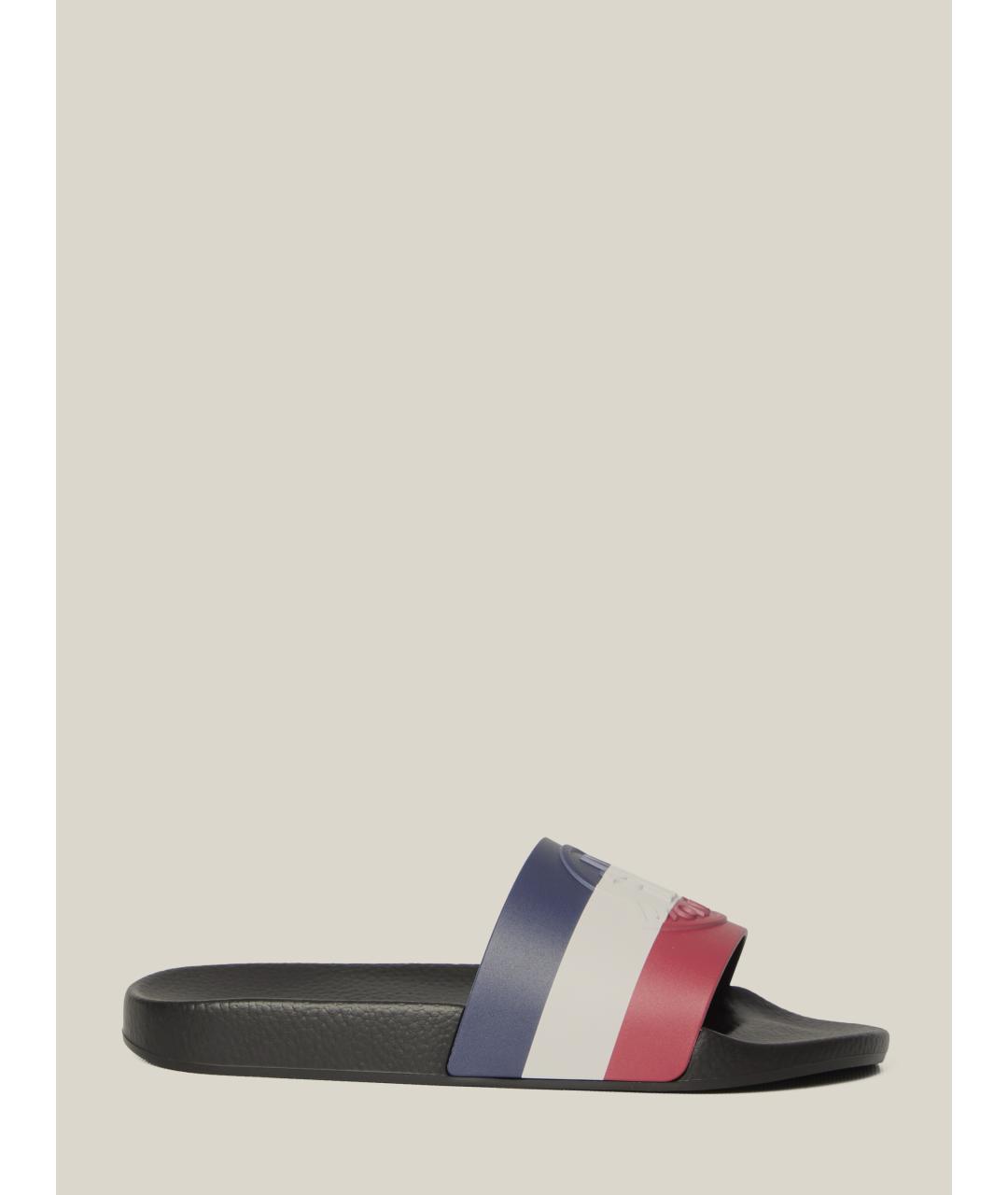 MONCLER Мульти резиновые шлепанцы, фото 6