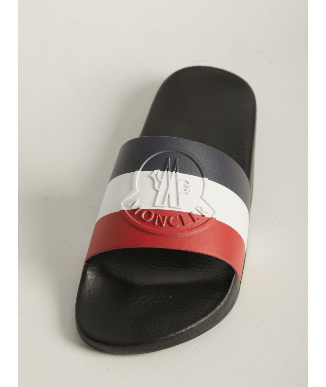 MONCLER Мульти резиновые шлепанцы, фото 5