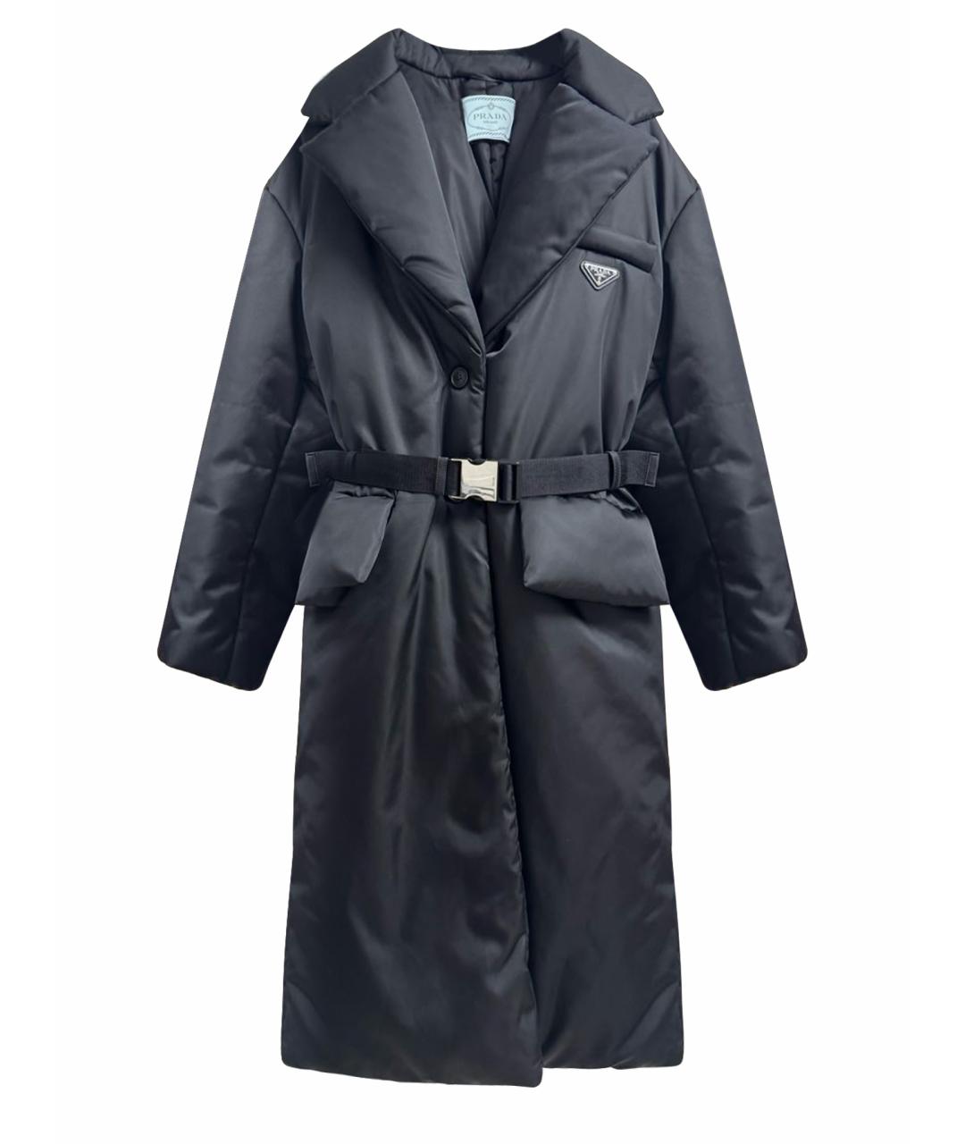 PRADA Черный полиамидовый пуховик, фото 1