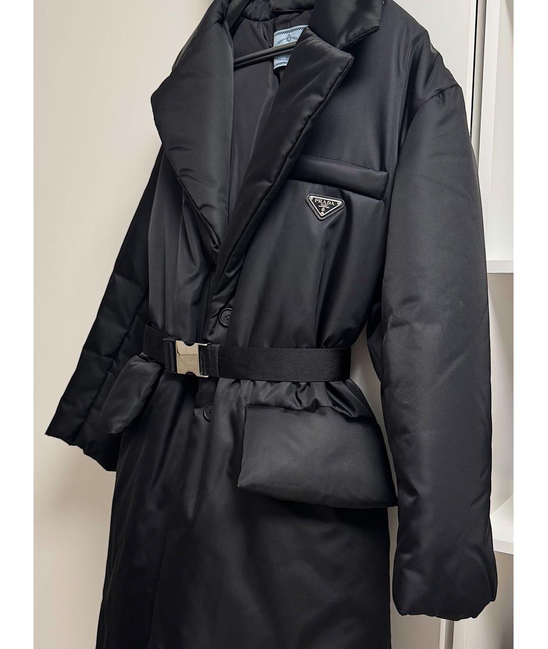 PRADA Черный полиамидовый пуховик, фото 6