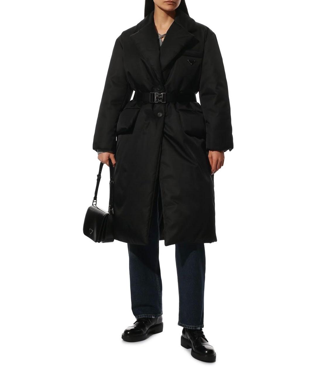 PRADA Черный полиамидовый пуховик, фото 5