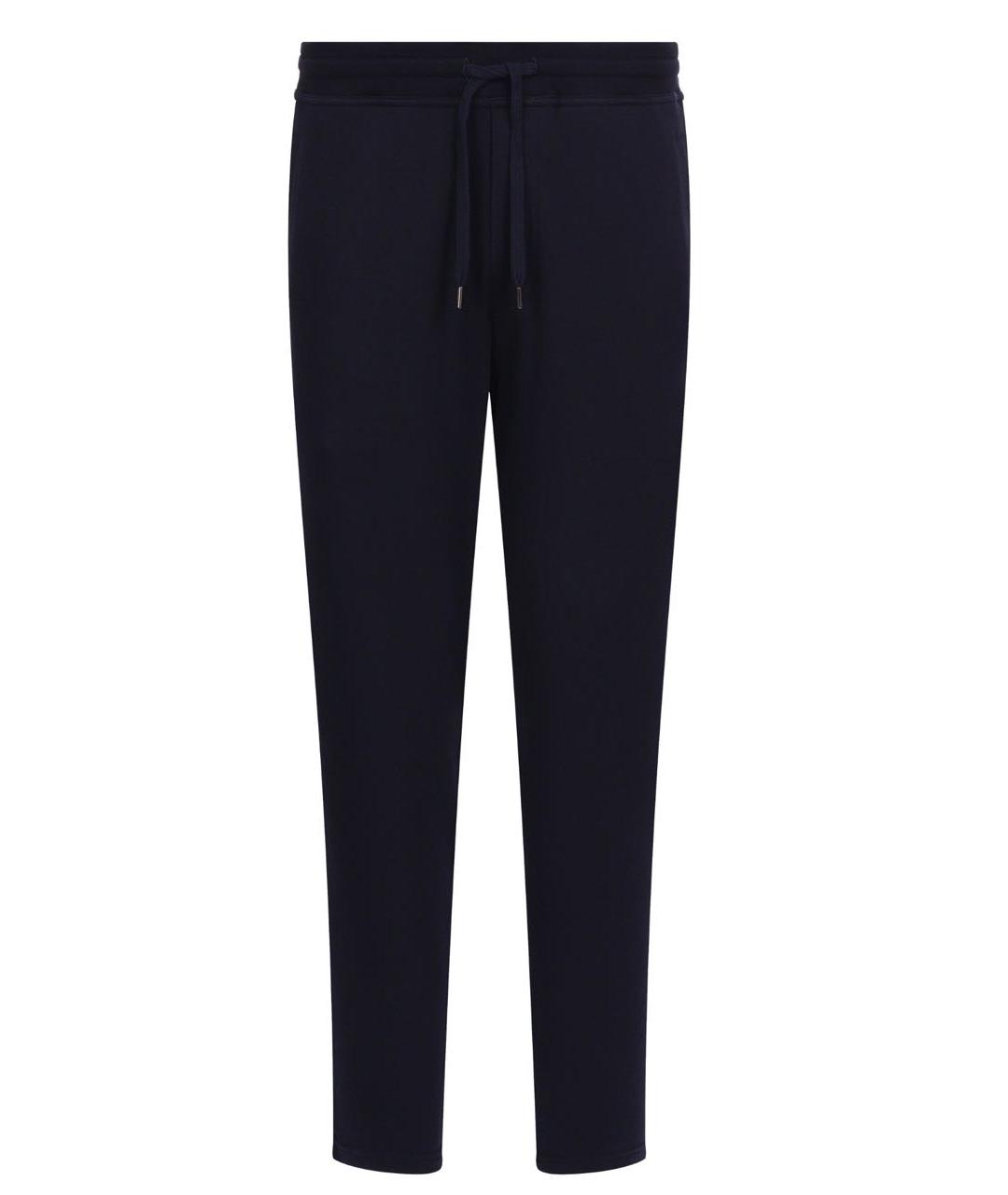 BRUNELLO CUCINELLI Темно-синие хлопковые повседневные брюки, фото 6