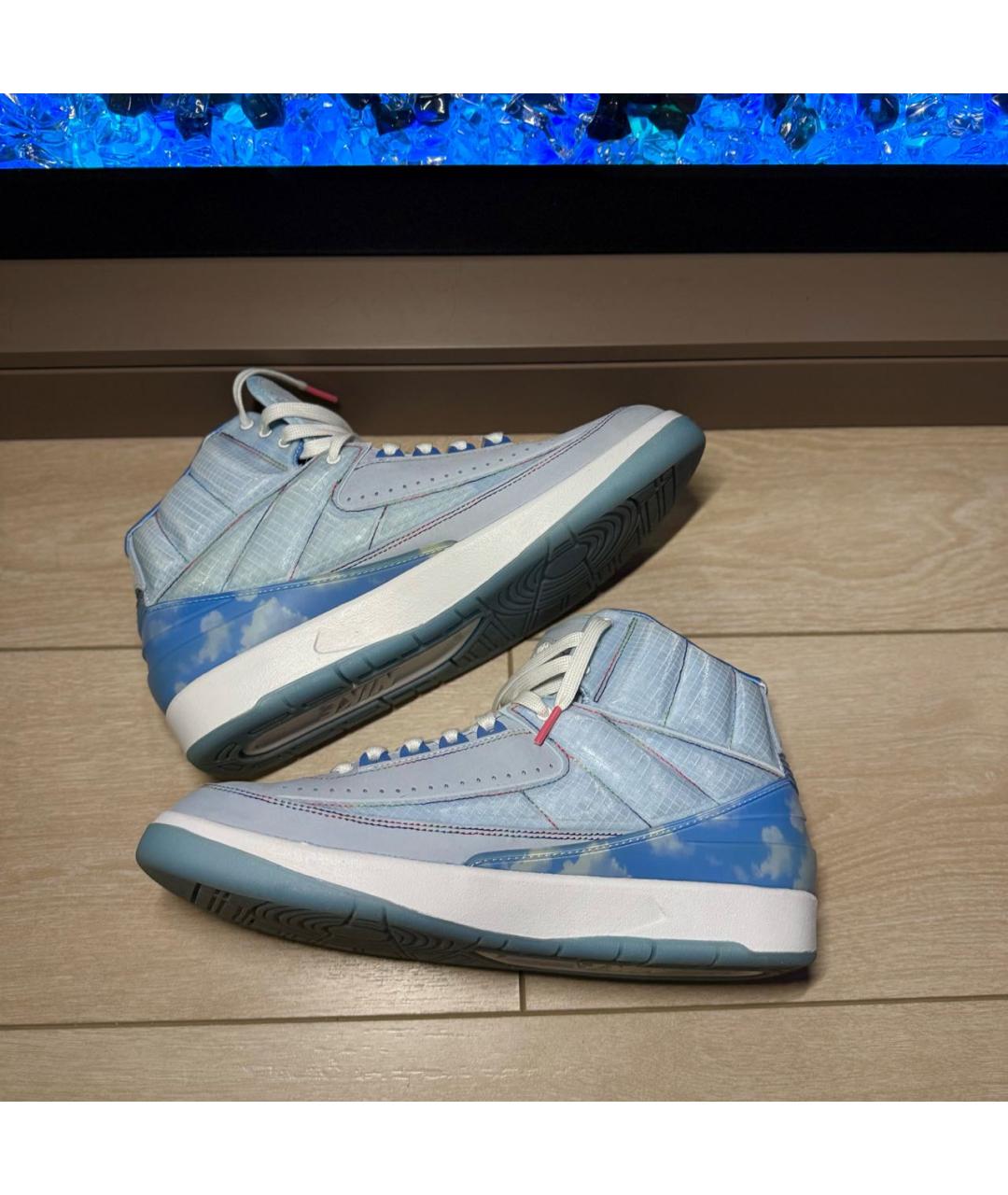 JORDAN Голубые высокие кроссовки / кеды, фото 2