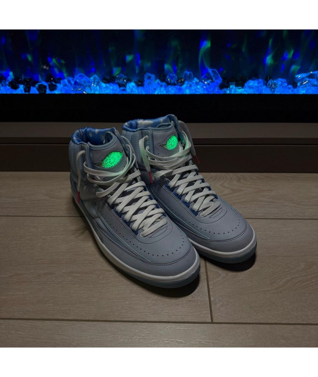 JORDAN Голубые высокие кроссовки / кеды, фото 4