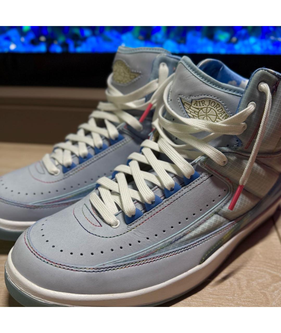 JORDAN Голубые высокие кроссовки / кеды, фото 8