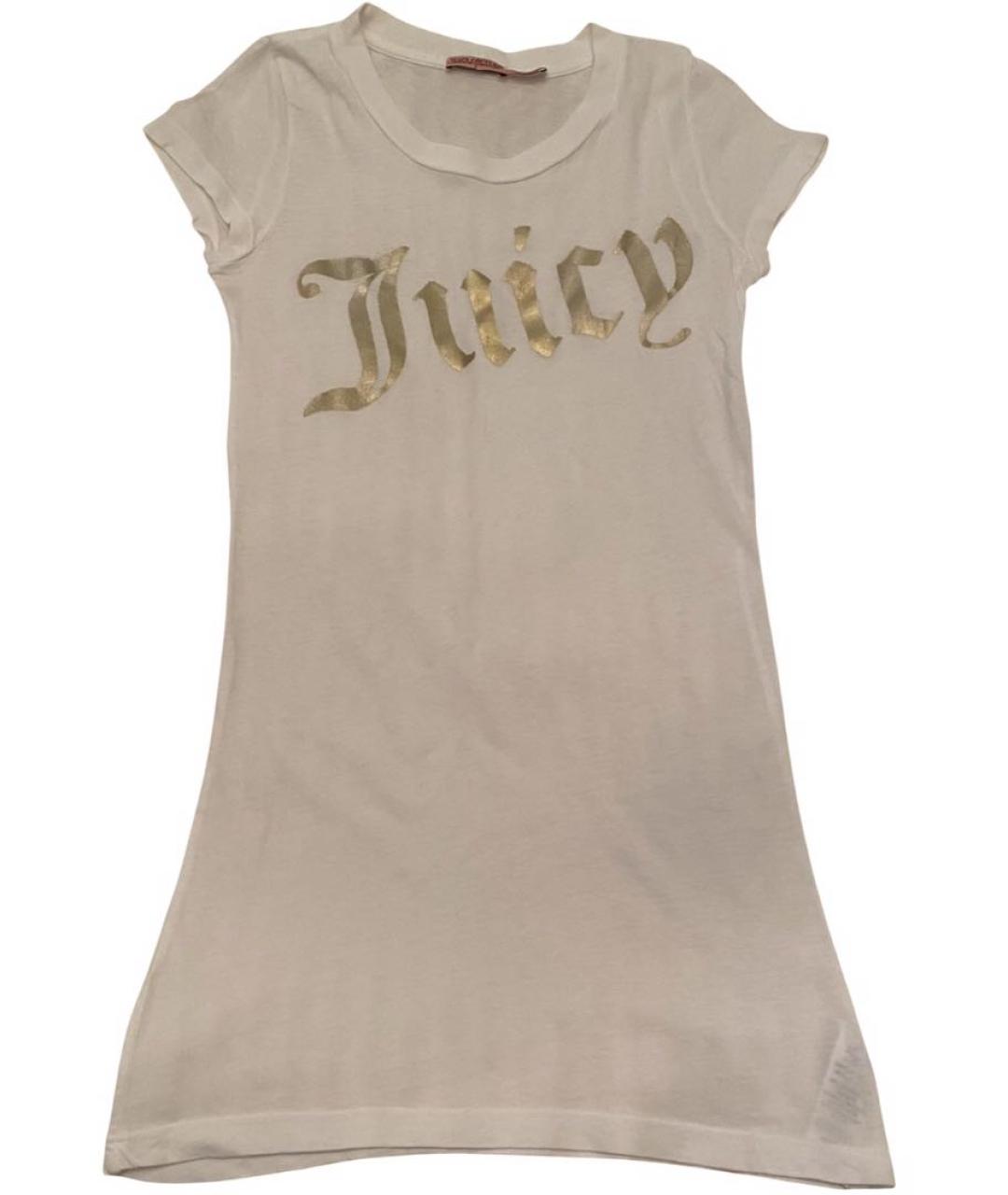 JUICY COUTURE Белая хлопковая футболка, фото 6